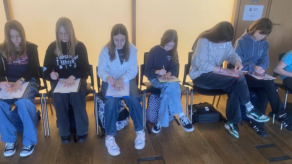 Uczniowie podczas warsztatów.