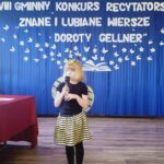 Występ podczas konkursu recytatorskiego.