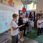 Uczniowie podczas apelu.