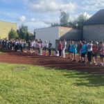 Uczniowie podczas zawodów.