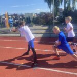 Uczniowie podczas zawodów.