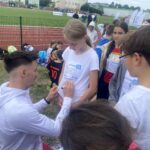 Uczniowie podczas zawodów.