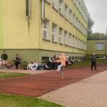 Uczniowie podczas zawodów.