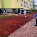Uczniowie podczas zawodów.